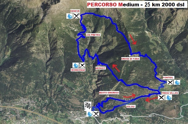 quartrail mappa percorso M